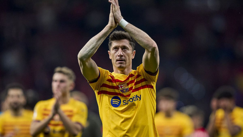 Robert Lewandowski! Man of the Match Atletico Madrid vs Barcelona