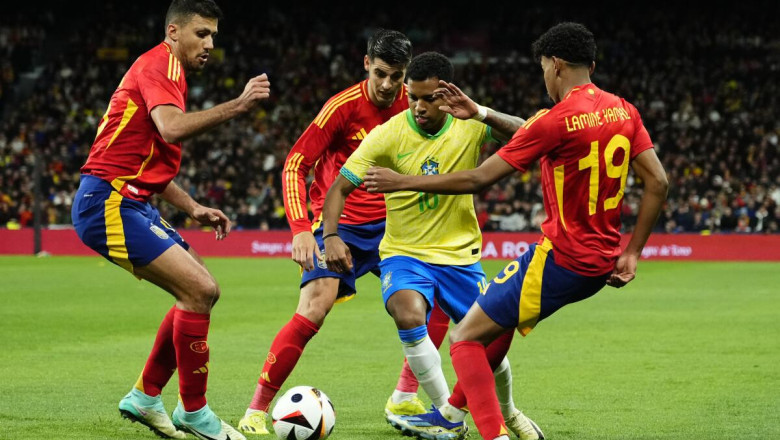 Spanyol vs Brasil: Pertandingan Seru Berakhir Imbang 3-3 di Santiago Bernabeu