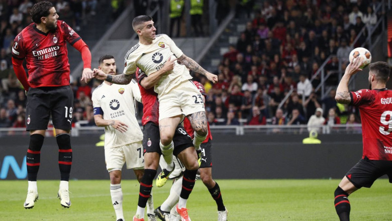 AS Roma Unggul Tipis atas AC Milan di Leg Pertama Perempat Final Liga Europa