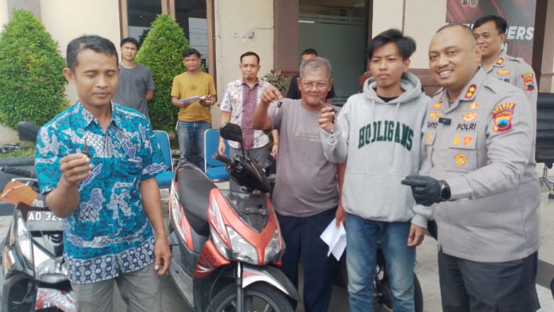 Ungkap Kasus Curanmor, Polres Klaten Kembalikan Motor ke Pemiliknya