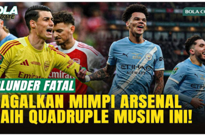 Blunder Fatal, Mimpi Quadruple Arsenal Hancur di Tangan Manchester City